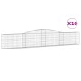 Gabion baskets 10 pcs arch shape iron 400x30x60/80 cm by vidaXL, Pots and planters - Ref: Foro24-3146848, Price: 932,99 €, Di...