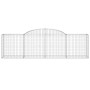 Gabion baskets 7 units arch shape iron 300x50x80/100 cm by vidaXL, Pots and planters - Ref: Foro24-3146688, Price: 768,42 €, ...