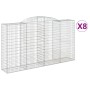 Gabionenkörbe 8 Stück Bogenform Eisen 300x50x160/180 cm von vidaXL, Töpfe und Pflanzgefäße - Ref: Foro24-3146761, Preis: 1,00...