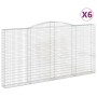 Gabionenkörbe 6 Stück Bogenform Eisen 400x30x200/220 cm von vidaXL, Töpfe und Pflanzgefäße - Ref: Foro24-3146935, Preis: 1,00...