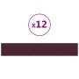 Wall panels 12 pcs purple fabric 90x15 cm 1.62 m² by vidaXL, Wall covering - Ref: Foro24-343878, Price: 33,67 €, Discount: %