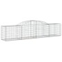 Gabion baskets 4 pcs arc shape iron 300x50x60/80 cm by vidaXL, Pots and planters - Ref: Foro24-3146667, Price: 385,49 €, Disc...