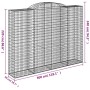 Gabion baskets 2 units, arched shape, iron, 300x50x220/240 cm by vidaXL, Pots and planters - Ref: Foro24-3146809, Price: 466,...