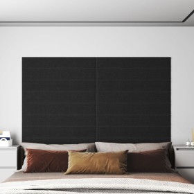 Wall panels 12 pcs black fabric 90x15 cm 1.62 m² by vidaXL, Wall covering - Ref: Foro24-343880, Price: 35,99 €, Discount: %