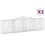 Gabionenkörbe 3 Stück Bogenform Eisen 400x50x100/120 cm von vidaXL, Töpfe und Pflanzgefäße - Ref: Foro24-3146997, Preis: 468,...