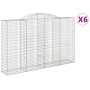 Gabionenkörbe 6 Stück Bogenform Eisen 300x50x180/200 cm von vidaXL, Töpfe und Pflanzgefäße - Ref: Foro24-3146777, Preis: 1,00...