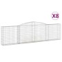 Gabionenkörbe 8 Stück Bogenform Eisen 400x30x100/120 cm von vidaXL, Töpfe und Pflanzgefäße - Ref: Foro24-3146872, Preis: 1,00...