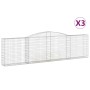 Gabionenkörbe 3 Stück Bogenform Eisen 400x30x100/120 cm von vidaXL, Töpfe und Pflanzgefäße - Ref: Foro24-3146867, Preis: 413,...