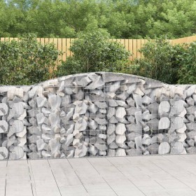 Gabion baskets 8 pcs arch shape iron 400x50x100/120 cm by vidaXL, Pots and planters - Ref: Foro24-3147002, Price: 1,00 €, Dis...