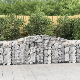 Gabion baskets 5 pcs arch shape iron 400x50x80/100 cm by vidaXL, Pots and planters - Ref: Foro24-3146986, Price: 702,72 €, Di...