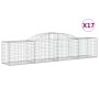 Gabion baskets 17 pcs arch shape iron 300x50x60/80 cm by vidaXL, Pots and planters - Ref: Foro24-3146678, Price: 1,00 €, Disc...