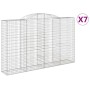 Gabion baskets 7 units, arched shape, iron, 300x50x180/200 cm by vidaXL, Pots and planters - Ref: Foro24-3146778, Price: 1,00...