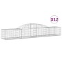 Gabion baskets 12 units, arched shape, iron, 300x50x40/60 cm by vidaXL, Pots and planters - Ref: Foro24-3146657, Price: 891,2...