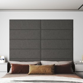 Wall panels 12 units dark gray fabric 90x30 cm 3.24 m² by vidaXL, Wall covering - Ref: Foro24-343902, Price: 87,99 €, Discoun...