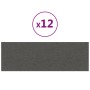 Wall panels 12 units dark gray fabric 90x30 cm 3.24 m² by vidaXL, Wall covering - Ref: Foro24-343902, Price: 87,94 €, Discoun...