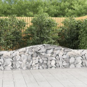 Gabion baskets 3 pcs arch shape iron 400x30x60/80 cm by vidaXL, Pots and planters - Ref: Foro24-3146841, Price: 278,43 €, Dis...