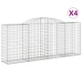 Gabionenkörbe 4 Stück bogenförmiges Eisen 300x50x120/140 cm von vidaXL, Töpfe und Pflanzgefäße - Ref: Foro24-3146721, Preis: ...