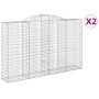 Gabion baskets 2 units, arched shape, iron, 300x50x180/200 cm by vidaXL, Pots and planters - Ref: Foro24-3146773, Price: 399,...