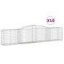 Gabionenkörbe 10 Stück Bogenform Eisen 400x50x80/100 cm von vidaXL, Töpfe und Pflanzgefäße - Ref: Foro24-3146991, Preis: 1,00...