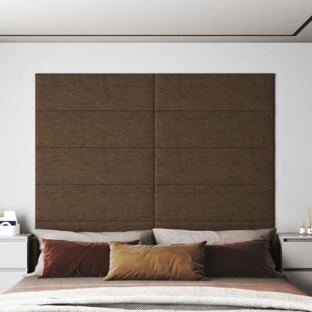 Wall panels 12 pcs brown fabric 90x30 cm 3.24 m² by vidaXL, Wall covering - Ref: Foro24-343903, Price: 71,43 €, Discount: %