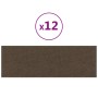 Wall panels 12 pcs brown fabric 90x30 cm 3.24 m² by vidaXL, Wall covering - Ref: Foro24-343903, Price: 71,43 €, Discount: %