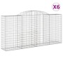 Gabion baskets 6 pcs arch shape iron 300x50x140/160 cm by vidaXL, Pots and planters - Ref: Foro24-3146741, Price: 921,17 €, D...