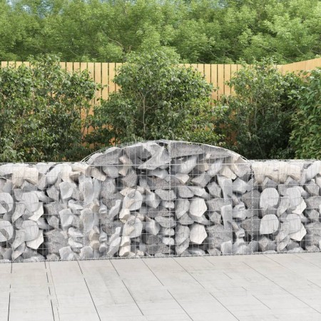 Gabion baskets 8 pcs arch shape iron 300x50x80/100 cm by vidaXL, Pots and planters - Ref: Foro24-3146689, Price: 860,62 €, Di...