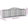 Gabion baskets 8 pcs arch shape iron 300x50x80/100 cm by vidaXL, Pots and planters - Ref: Foro24-3146689, Price: 860,62 €, Di...