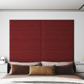 Wall panels 12 pcs red fabric 90x30 cm 3.24 m² by vidaXL, Wall covering - Ref: Foro24-343904, Price: 62,99 €, Discount: %