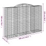 Gabion baskets 5 pcs arc shape iron 300x50x200/220 cm by vidaXL, Pots and planters - Ref: Foro24-3146794, Price: 1,00 €, Disc...