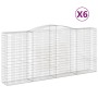 Gabion baskets 6 units arch shape iron 400x50x180/200 cm by vidaXL, Pots and planters - Ref: Foro24-3147052, Price: 1,00 €, D...