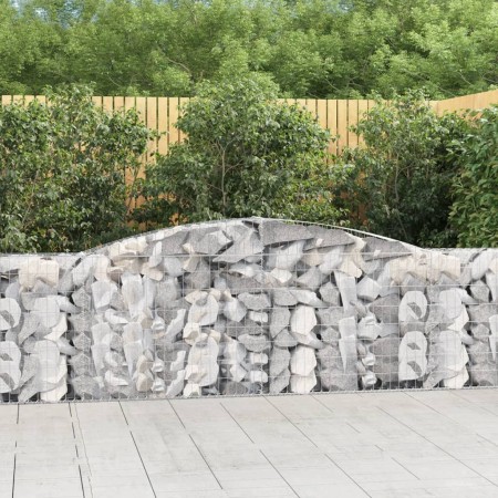 Gabion baskets 6 pcs arch shape iron 400x30x80/100 cm by vidaXL, Pots and planters - Ref: Foro24-3146857, Price: 715,99 €, Di...