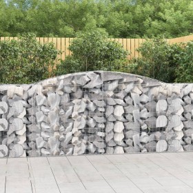 Gabion baskets 4 units arch shape iron 400x50x100/120 cm by vidaXL, Pots and planters - Ref: Foro24-3146998, Price: 594,34 €,...