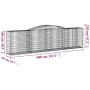 Gabion baskets 4 units arch shape iron 400x50x100/120 cm by vidaXL, Pots and planters - Ref: Foro24-3146998, Price: 596,05 €,...