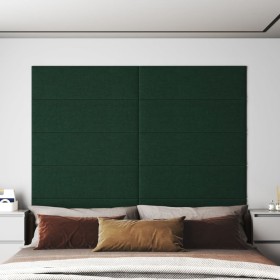 Wall panels 12 pcs dark green fabric 90x30 cm 3.24 m² by vidaXL, Wall covering - Ref: Foro24-343905, Price: 94,99 €, Discount: %