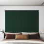 Wall panels 12 pcs dark green fabric 90x30 cm 3.24 m² by vidaXL, Wall covering - Ref: Foro24-343905, Price: 94,11 €, Discount: %