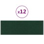 Wall panels 12 pcs dark green fabric 90x30 cm 3.24 m² by vidaXL, Wall covering - Ref: Foro24-343905, Price: 94,11 €, Discount: %