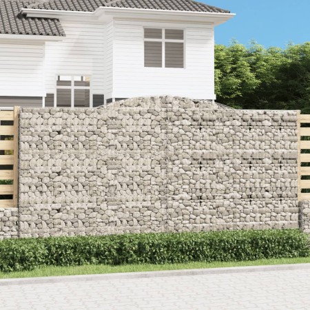 Gabion baskets 4 pcs arch shape iron 400x30x200/220 cm by vidaXL, Pots and planters - Ref: Foro24-3146933, Price: 944,66 €, D...