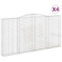 Gabionenkörbe 4 Stück Bogenform Eisen 400x30x200/220 cm von vidaXL, Töpfe und Pflanzgefäße - Ref: Foro24-3146933, Preis: 944,...