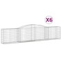 Gabionenkörbe 6 Stück Bogenform Eisen 400x50x80/100 cm von vidaXL, Töpfe und Pflanzgefäße - Ref: Foro24-3146987, Preis: 817,4...