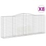 Gabionenkörbe 8 Stück Bogenform Eisen 400x50x160/180 cm von vidaXL, Töpfe und Pflanzgefäße - Ref: Foro24-3147041, Preis: 1,00...