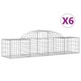 Gabion baskets 6 pcs arch shape iron 200x50x40/60 cm by vidaXL, Pots and planters - Ref: Foro24-3146261, Price: 300,01 €, Dis...