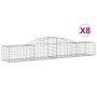 Gabion baskets 8 pcs arch shape iron 300x50x40/60 cm by vidaXL, Pots and planters - Ref: Foro24-3146653, Price: 594,85 €, Dis...