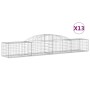 Gabion baskets 13 pcs arch shape iron 300x50x40/60 cm by vidaXL, Pots and planters - Ref: Foro24-3146658, Price: 954,76 €, Di...