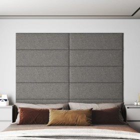 Wall panels 12 pcs light gray fabric 90x30 cm 3.24 m² by vidaXL, Wall covering - Ref: Foro24-343901, Price: 91,33 €, Discount: %