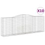 Gabion baskets 10 pcs arch shape iron 400x50x140/160 cm by vidaXL, Pots and planters - Ref: Foro24-3147030, Price: 1,00 €, Di...