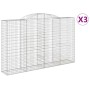 Gabionenkörbe 3 Stück Bogenform Eisen 300x50x180/200 cm von vidaXL, Töpfe und Pflanzgefäße - Ref: Foro24-3146774, Preis: 555,...