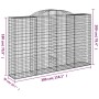 Gabion baskets 3 pcs arch shape iron 300x50x180/200 cm by vidaXL, Pots and planters - Ref: Foro24-3146774, Price: 555,10 €, D...