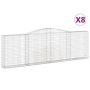 Gabion baskets 8 pcs arch shape iron 400x30x120/140 cm by vidaXL, Pots and planters - Ref: Foro24-3146885, Price: 1,00 €, Dis...