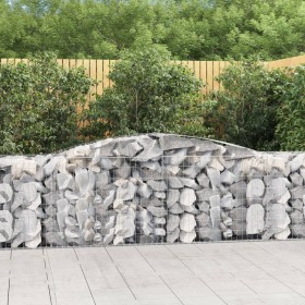 Gabion baskets 2 pcs arc shape iron 400x50x80/100 cm by vidaXL, Pots and planters - Ref: Foro24-3146983, Price: 267,01 €, Dis...